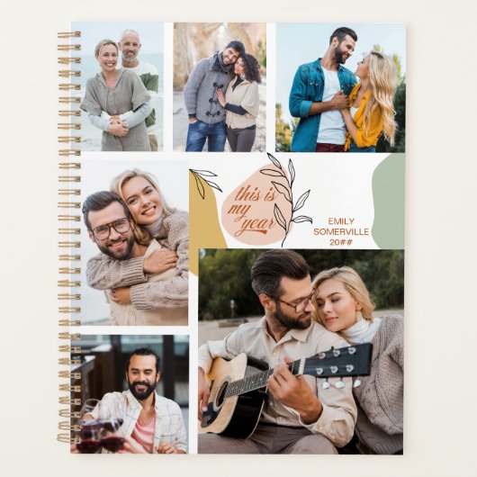 Dies ist mein Jahr 6 Foto Trendy Abstrakt Planer (Vorderseite)