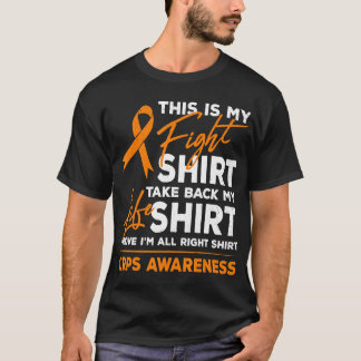 Dies ist mein Kampf RSD CRPS Awareness Orange Ribb T-Shirt