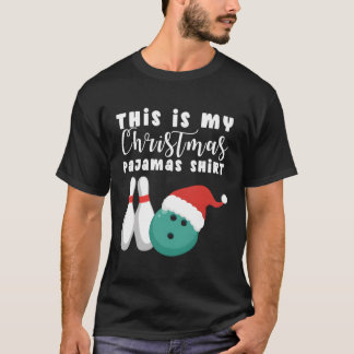 Dies ist mein Pajamas Bowling Weihnachtsmannmütze  T-Shirt