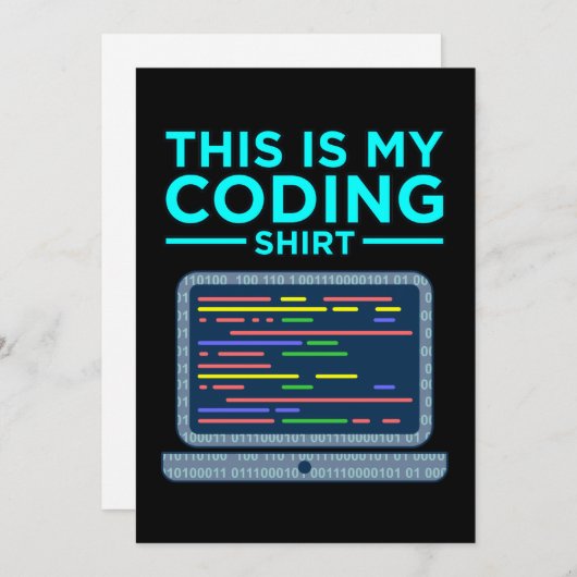 Dies ist mein Programmierrechner Einladung (Vorne/Hinten)