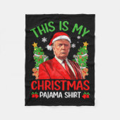Dies ist mein Weihnachts Pajama Funny Trump Xmas P Fleecedecke (Vorderseite)