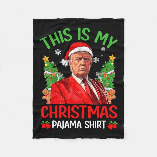 Dies ist mein Weihnachts Pajama Funny Trump Xmas P Fleecedecke (Vorderseite)