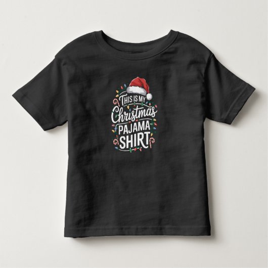 Dies ist mein Weihnachts-Pajama-Shirt Familie Weih Kleinkind T-shirt (Vorderseite)