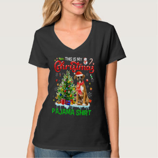 Dies ist mein Weihnachts-Pyjama-Boxer-Schal Santa  T-Shirt