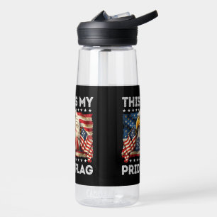 Dies ist meine Pride-Flagge USA Amerikanisch 4. Ju Trinkflasche
