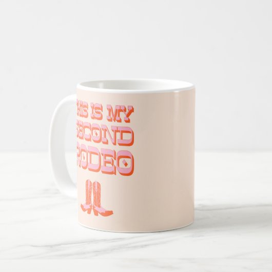Dies ist My Second Rodeo (+ Cowboystiefel) Kaffeetasse (Vorderseite Links)