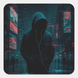 Dies ist nicht die Originalversion - Glitchcore Ar Quadratischer Aufkleber