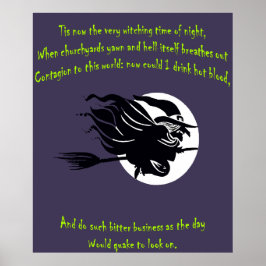 Dies ist nun die Hexenzeit des Nachts Shakespeares Poster