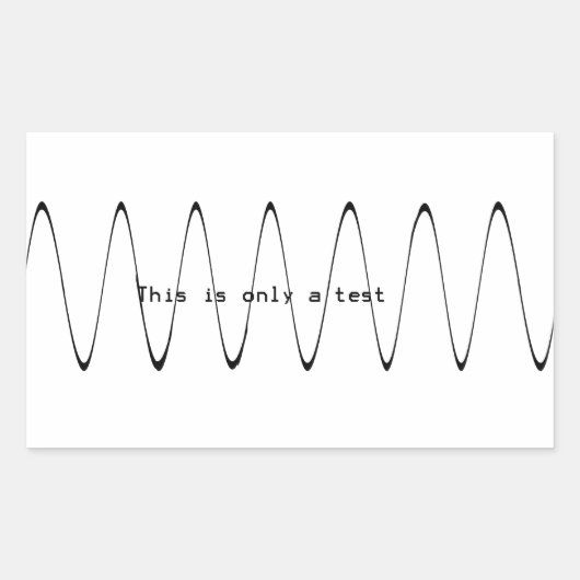 Dies ist nur ein Test Rechteckiger Aufkleber (Vorderseite)