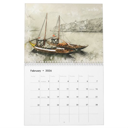 Dies ist Portugal Edition 2 Calendar Kalender (Feb 2026)
