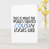 Dies ist, was der größte Cousin der Welt (blau) (2 Karte (Gelbe Blume)