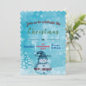 Dies ist zum Feiern von Weihnachten Einladung (Stehend Vorderseite)