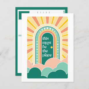 dies muss der Ort der Retrotür sein Postkarte