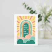 dies muss der Ort der Retrotür sein Postkarte (Stehend Vorderseite)