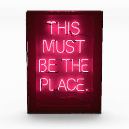 "Dies muss der Ort sein" Akrylle Wohngestaltung Fotoblock