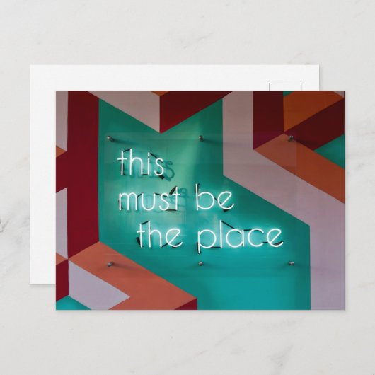 "DIES MUSS DER ORT SEIN" LICHTZEICHEN POSTKARTE (Vorne/Hinten)