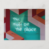 "DIES MUSS DER ORT SEIN" LICHTZEICHEN POSTKARTE (Vorderseite)