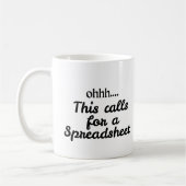 Dies ruft eine Tasse für Spreadsheet Funny Quotes  (Links)