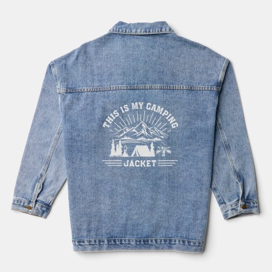 Dies sind die Symbole für das Camping "Mein Campin Jeansjacke (Rückseite)