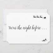 "Dies war die Nacht vor" Weihnachtsabend Einladung (Vorderseite)