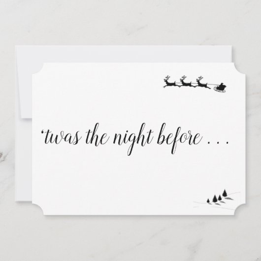 "Dies war die Nacht vor" Weihnachtsabend Einladung (Vorderseite)