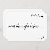 "Dies war die Nacht vor" Weihnachtsabend Einladung (Vorne/Hinten)