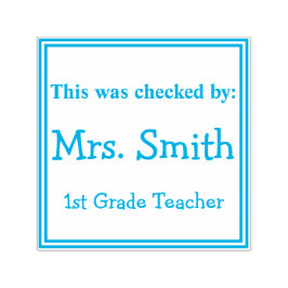 Dies wurde von der Lehrer-Briefmarke überprüft Permastempel