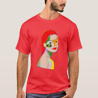 Dies zeigt eine Reggae-Rastafari-Hippie-Frau vinta T-Shirt