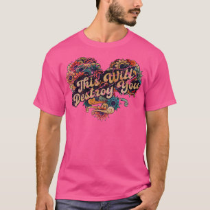 Dies zerstört die VINTAGE FARBE VIGNETTE T-Shirt