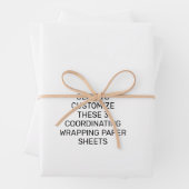 DIESE 3 KOORDINIERENDEN ARBEITSPAPIERE KENNEN GESCHENKPAPIER SET (Beispiel)