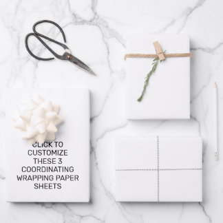 DIESE 3 KOORDINIERENDEN ARBEITSPAPIERE KENNEN GESCHENKPAPIER SET