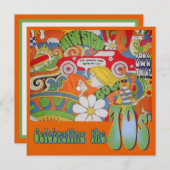 Diese 70er-Aufforderung Einladung (Vorne/Hinten)