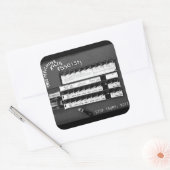 Diese [Abstimmung] Maschine tötet Faschisten Stick Quadratischer Aufkleber (Umschlag)