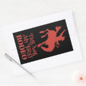 DIESE AINT MEIN ERSTER RODEO lustiger Cowboy Reite Rechteckiger Aufkleber (Umschlag)