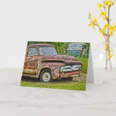 Diese alte LKWgeburtstag Karte (Gelbe Blume)