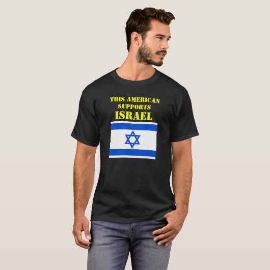 DIESE AMERIKANISCHE UNTERSTÜTZT ISRAEL T-Shirt (Vorne ganz)