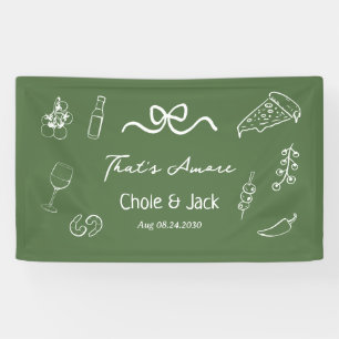 Diese Amore-Handgezeichnete Italienische Pizza-Hoc Banner