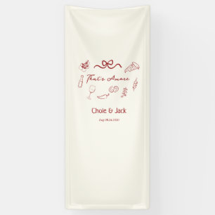 Diese Amore-Handgezeichnete Italienische Pizza-Hoc Banner