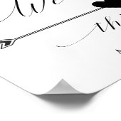 Diese Art Hochzeit Kalligrafie Script Arrow-Zeiche Poster (Ecke)