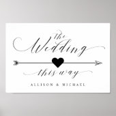 Diese Art Hochzeit Kalligrafie Script Arrow-Zeiche Poster (Vorne)