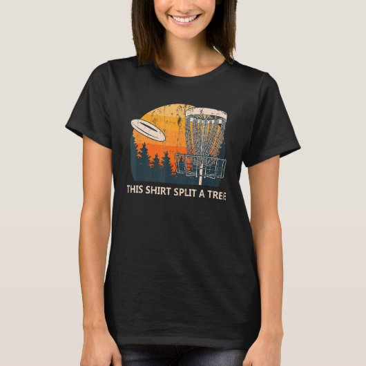 Diese Aufteilung einer Tree Disk Golf Memes Golfer T-Shirt (Vorderseite)