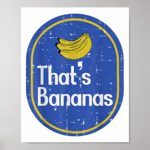 Diese Bananen Aufkleber Fruchtkostüm Halloween Män Poster