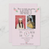 Diese beiden Kinder heiraten! Einladung (Vorne/Hinten)