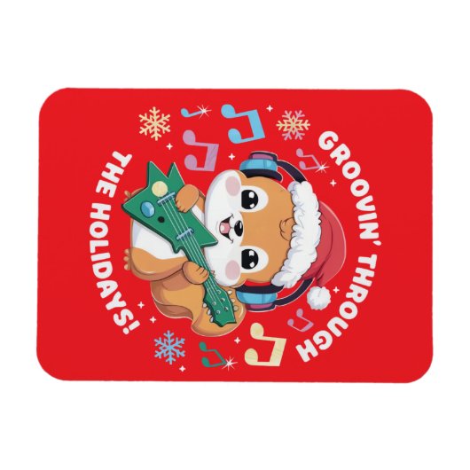 Diese bezaubernde Grafik zeigt ein Eichhörnchen Magnet (Horizontal)