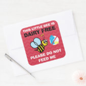 Diese Biene ist milchfrei Gefüttert Quadratischer Aufkleber (Umschlag)