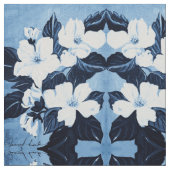 Diese Blossom-Blues Stoff (Nahaufnahme)