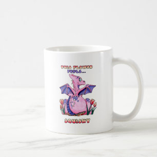 Diese Blume glaubt Squishy niedlichem Babydrachen Kaffeetasse