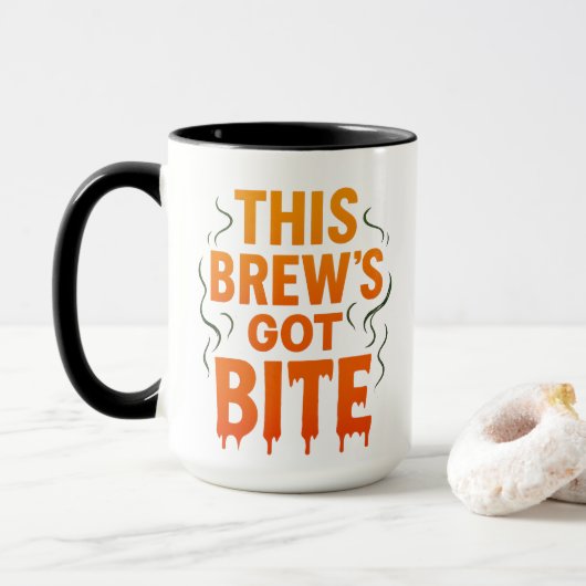 Diese Brew's Got Bite - Halloween Coffee Tasse (Mit Donut)