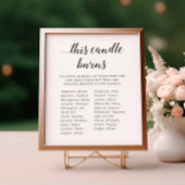 Diese Candle Burns School Wiedersehen Memorial Poster