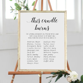 Diese Candle Burns School Wiedersehen Memorial Poster